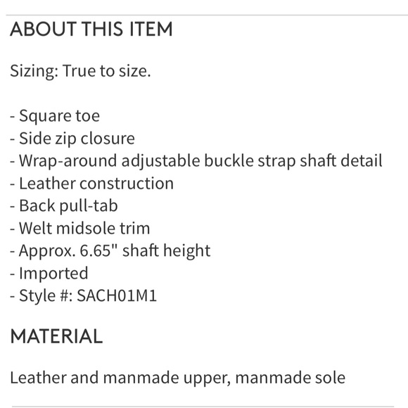 Men’s Sacha Buckle Strap Leather Boot Size 14 $130 - Picture 6 of 8